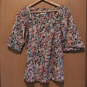 Vintage Paisley Smock Top
